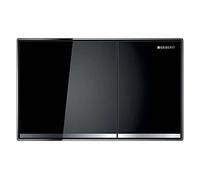 Geberit - Pulsador Geberit Sigma60, Para Doble Descarga, Enrasado: Vidrio Negro (115.640.SJ.1)
