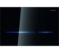 Geberit - Pulsador Geberit Sigma80, Para Doble Volumen De Descarga: Vidrio Negro (242.618.SG.1)