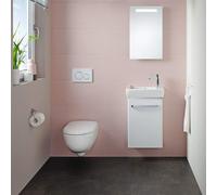 Geberit Renova Compact mueble bajo lavabo, con una puerta, alcance reducido, 40,8x60,5x23,1cm, blanco, 501.924.01.1