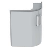 Geberit Renova Compact mueble bajo lavabo de esquina, con dos puertas, 69x60,4x55cm, gris claro, 862151000