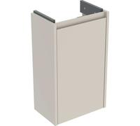 Geberit Renova Compact mueble bajo lavamanos, con una puerta, alcance reducido, 35,8x60,5x20,1cm, 504.080.DB.1, Color: gris arena / barnizado satinado mate