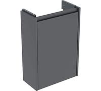 Geberit Renova Compact mueble bajo lavamanos, con una puerta, alcance reducido, 41,2x60,5x20,1cm, 504.081.JK.1, Color: lava / barnizado satinado mate