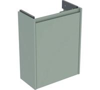 Geberit Renova Compact mueble bajo lavamanos, con una puerta, alcance reducido, 45,7x60,5x20,1cm, 504.082.IK.1, Color: verde salvia / barnizado satinado mate