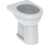 Geberit Renova Nr. 1 Inodoro de pedestal confort, elevado, sin barreras, 6 l, de pie, salida vertical, 218511000, Color: Blanco