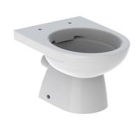 Geberit Renova Nr.1 WC de pedestal con cisterna baja, salida horizontal, forma parcialmente cerrada, 500.480.01.2, Color: Blanco
