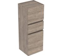 Geberit Renova Plan armario de pared central con dos puertas, 39x105x36cm, 501922, Color: Nogal americano / lámina estructurada - 501.922.JR.1