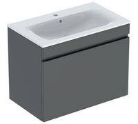 Geberit Renova Plan set con lavabo y mueble bajo lavabo, 1 cajÃ³n, 80x62,2x48cm, 501916, Color: Lavabo: blanco, frente/carcasa: lava / lacado mate - 501.916.JK.1