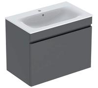 Geberit Renova Plan set con lavabo y mueble bajo lavabo, 1 cajÃ³n, 80x62,2x48cm, 501916, Color: Lavabo: blanco / KeraTect, frente/carcasa: lava / lacado mate - 501.916.JK.8