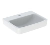 Geberit Renova Plan, lavabo, 55x44 cm, 1 agujero para grifo, sin rebosadero, 501633, 501633008, Color: blanco/KeraTect - CM