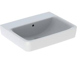 Geberit Renova Plan, lavabo, 55x44 cm, sin agujero para grifo, con rebosadero, 501634, Color: blanco mate