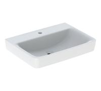 Geberit Renova Plan, lavabo, 65x48 cm, 1 agujero para grifo, sin rebosadero, 501641, Color: Blanco - 501.641.00.1