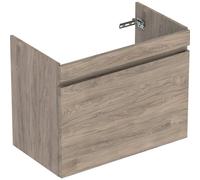 Geberit Renova Plan mueble bajo lavabo, con 1 cajón, 78,2x60,6x44,6cm, 501909, Color: Nogal americano / lámina estructurada