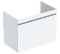 Geberit Renova Plan mueble bajo lavabo, con un cajón y un cajón interior, 78,2x60,6x44,6cm, 501909011, Color: blanco / lacado alto brillo - CM