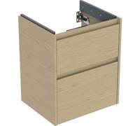 Geberit Renova Plan mueble bajo lavabo, con dos cajones, 50,4x60,6x40,5cm, 504.025.PS.1, Color: Estructura de madera de roble natural / melamina