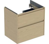 Geberit Renova Plan mueble bajo lavabo, con dos cajones, 64,4x60,6x44,6cm, 504.028.PS.1, Color: Estructura de madera de roble natural / melamina