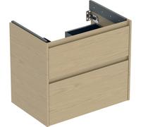 Geberit Renova Plan mueble bajo lavabo, con dos cajones, 69,3x60,6x44,6cm, 504.029.PS.1, Color: Estructura de madera de roble natural / melamina