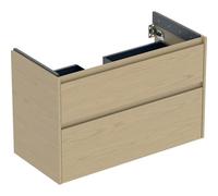 Geberit Renova Plan mueble bajo lavabo, con dos cajones, 94,8x60,6x44,6cm, 504.032.PS.1, Color: Estructura de madera de roble natural / melamina