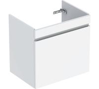 Geberit Renova Plan mueble bajo lavabo, con 1 cajÃ³n, 63,4x60,6x44,6cm, 501907, Color: blanco / lacado alto brillo - 501.907.01.1