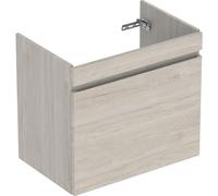 Geberit Renova Plan mueble bajo lavabo, con un cajón y un cajón interior, 78,2x60,6x44,6cm, 501.909.00.1, Color: Nogal nogal claro/estructurado en lámina