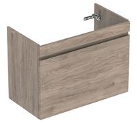 Geberit Renova Plan mueble bajo lavabo, con un cajón y un cajón interior, 83,2x60,6x44,6cm, 501.910.JR.1, Color: Nogal americano / lámina estructurada