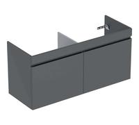 Geberit Renova Plan mueble bajo lavabo doble con 2 cajones, 122,1x60,6x44,6cm, 501912, Color: Lava / lacado mate - 501.912.JK.1