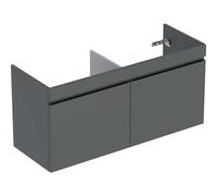 Geberit Renova Plan mueble bajo lavabo doble con 2 cajones, 122,1x60,6x44,6cm, 501912, Color: Lava / lacado mate - 501.912.JK.1