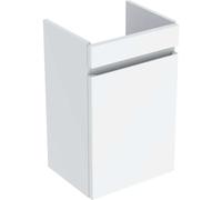 Geberit Renova Plan mueble bajo lavabo con enjuague manual, 1 puerta, 38,5x66x31cm, 501902, Color: blanco / lacado alto brillo - 501.902.01.1