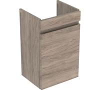Geberit Renova Plan mueble bajo lavabo con enjuague manual, 1 puerta, 38,5x66x31cm, 501902, Color: Nogal americano / lÃ¡mina estructurada - 501.902.JR.1