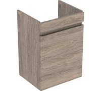 Geberit Renova Plan mueble bajo lavabo con enjuague manual, 1 puerta, 43,5x66x34,5cm, 501903, Color: Nogal americano / lÃ¡mina estructurada - 501.903.JR.1