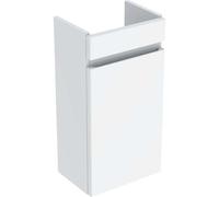 Geberit Renova Plan mueble bajo lavabo con enjuague manual, 1 puerta, 36x60,5x22cm, 501901, Color: blanco / lacado alto brillo - 501.901.01.1