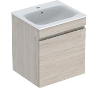 Geberit Renova Plan set con lavabo y mueble bajo lavabo, 1 cajÃ³n, 55x62,2x48cm, 501914, Color: lavabo: blanco, frente/carcasa: nogal americano claro / revestido de lÃ¡mina - 501.914.00.1