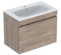 Geberit Renova Plan set con lavabo y mueble bajo lavabo, 1 cajÃ³n, 80x62,2x48cm, 501916, Color: lavabo: blanco / KeraTect, frente/carcasa: nogal americano / recubrimiento de lÃ¡minas - 501.916.JR.8