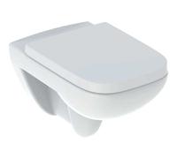 Geberit Renova Plan Set inodoro de pared lavabo profundo, Rimfree, con asient...