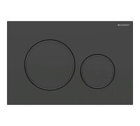 Placa de accionamiento Geberit Sigma20 para sistema de 2 descargas, Color: lacado negro mate, recubrimiento fÃ¡cil de limpiar / negro - 115.882.16.1