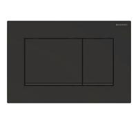 Placa de accionamiento Geberit Sigma30, para sistema de 2 cisternas, Color: lacado negro mate, recubrimiento fÃ¡cil de limpiar / negro - 115.883.16.1