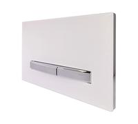 Geberit Sigma50 placa de accionamiento para doble descarga, color metal cromado, angular, 115.788.11.2, Color: cromado / blanco