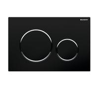 Geberit Sigma botón de descarga para WC cromo brillante-negro 115.882.KM.1
