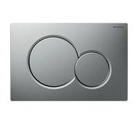 Geberit placa de accionamiento Sigma01 placa de accionamiento para 2 cisternas (Samba nuevo), Color: cromo mate lacado/fÃ¡cil de limpiar - 115.770.JQ.5
