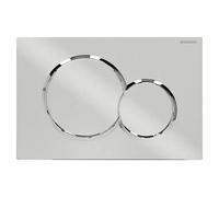 Geberit Sigma01 placas de accionamiento para doble descarga, redondas, 115770215, Color: Cromado de alto brillo - CM