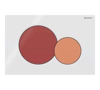 Geberit Sigma01 placa de accionamiento de inodoro de doble descarga, para Bambini WC, 115.770.FY.5, Color: Botón blanco, rojo carmín/naranja
