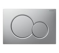 Geberit placa de accionamiento Sigma01 placa de accionamiento para 2 cisternas (Samba nuevo), Color: cromo mate lacado/fácil de limpiar - 115.770.JQ.5