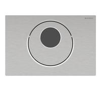 Geberit WC unidad de control con accionamiento eléctrico de descarga, Sigma10, funcionamiento de red, automático, sin contacto, manual, 115.890., Color: Acero inoxidable, cepillado, recubierto / pulido fácil de limpiar - 115.890.SN.6