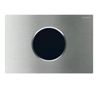 Geberit Mando de WC con accionamiento eléctrico de la cisterna, Sigma10, controlado por infrarrojos, atornillable, 115.906, Color: Acero inoxidable, cepillado, recubierto / pulido fácil de limpiar - 115.906.SN.6