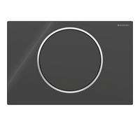 Geberit - Pulsador Geberit Sigma10, Para Descarga Interrumpible: Negro/Cromado Brillante/Negro (115.758.KM.5)