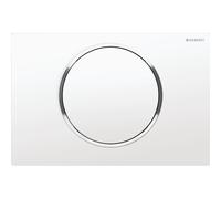 Placa de accionamiento Geberit Sigma10 para la descarga de agua, Color: blanco / cromado brillante - 115.758.KJ.5