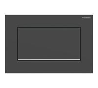 Geberit Sigma10 placas de accionamiento, para fregaderos empotrados, atornillable, placa empotrada, 115893141, Color: lacado negro mate, recubierto de fácil limpieza / cromado de alto brillo - CM