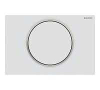 Geberit Sigma10 placas de accionamiento para fregaderos, redondas, 115758JT5, Color: lacado blanco mate, recubierto / pulido fácil de limpiar - CM
