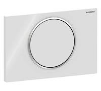 Geberit Sigma10 placas de accionamiento para fregaderos, redondas, 115.758.KJ.5, Color: blanco / cromado brillante