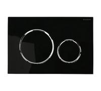 Geberit Placas de accionamiento Sigma20 115.882.KM.1 redonda doble descarga negro/cromado brillante