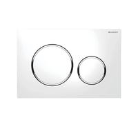 Geberit Sigma20 placas de accionamiento para doble descarga, redondas, 115.882.KJ.1, Color: blanco / cromado brillante